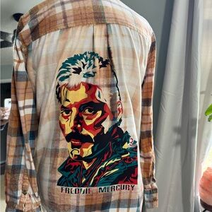 Bleached flannel shirt women's  Freddy Mercury